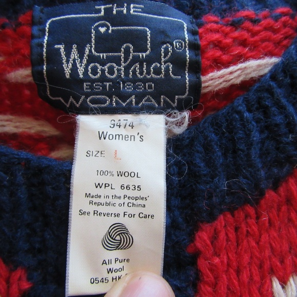 Vtg Woolrich Snowman Ski Holiday Cardigan Sweater - Picture 6 of 8